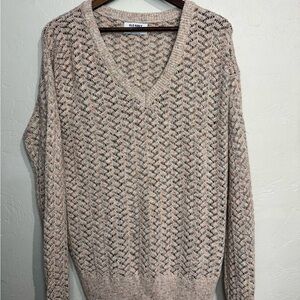 Old‎ Navy Light Brown V-Neck Sweater Size Large Tall
